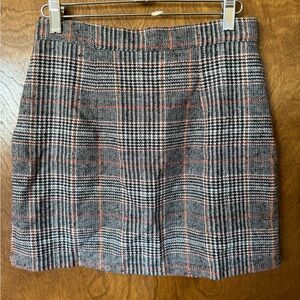 Plaid Women's Skirt - Black and Red